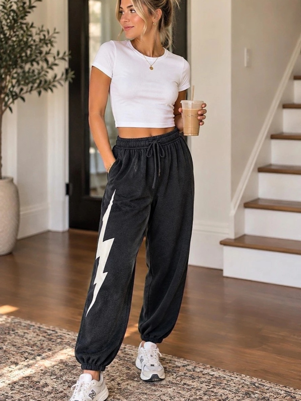 Aviator Nation Black Jogger Pants